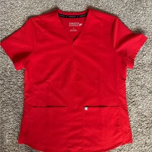 Fabletics Women's Bright Red Short Sleeve Top